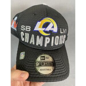NWOT LA Rams Super Bowl Champions Ball Cap Hat Snap Back New Era Black